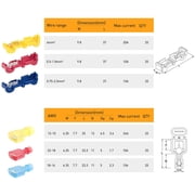 Practical 120Pcs Tap Wiring Connectors Stripping Quick Splices Terminals Accessory for Electrical Connection