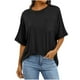 thumbnail image 2 of Tops básicos para mujer,Blusa informal de manga corta para mujer, cuello redondo, bolsillo, mezcla de poliéster y elastano, ajuste suave y cómodo, ideal para uso diario en casa, sopatenor, 2 of 8