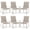Sandshell, variant on Vicllax Outdoor Patio Dining Chairs Stackable Padded Metal Frames with Textilene, Set of 6, Black