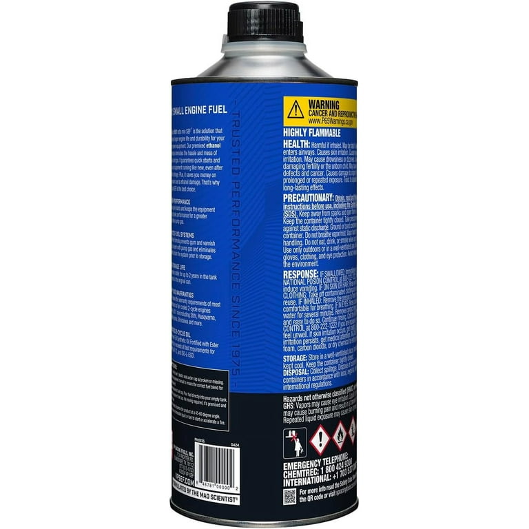 VP Racing Fuels 6235 SEF 50:1 Premixed 2-Cycle Small Engine Fuel