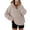 CoffeeGrey, variant on SUNBS Drawstring Half Zip Hoodies for Women Fall Oversized Casual Sweatshirts with Kangaroo Pocket