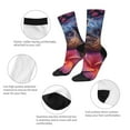 thumbnail image 3 of Picia Realistic Flower Turtle Print Athletic Socks for Men & Women – Cushioned Moisture-Wicking Crew Socks for Sports, Running, and Training, Soft & Breathable Size 5-11, 3 of 6