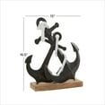 thumbnail image 4 of 15" x 16" Black Metal Anchor Sculpture, by DecMode, 4 of 10