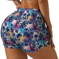 thumbnail image 2 of Kdxio cool Skull colorful Print Workout Shorts for Women Seamless Soft Smooth Gym Yoga Scrunch Active Shorts, 2 of 5