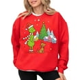thumbnail image 3 of AKOLKOL Oversized Christmas Sweatshirt Women Tis The Season Christmas Shirt Xmas Tree Long Sleeve Fleece Pullover Tops, 3 of 6