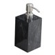 thumbnail image 2 of Dispensador de jabón líquido para manos de 500 ml, elegante dispensador de gel de baño vacío a prueba de fugas para textura de borde negro, 2 of 9