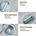 thumbnail image 6 of 6 Pcs Silicone Spill Proof Stopper, Compatible with Cup 2.0 40oz/ 30oz, Including 2 Straw Cover Cap, 2 Square Spill Stopper and 2 Round Leak Stopper, 6 of 6