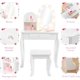 thumbnail image 5 of Blanca de madera princess makeup vanity escritorio con mirror lights, 3 light modes y cajones para girls, 5 of 7