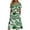 A Green, variant on Womens Summer Dresses V Neck Short Sleeve Floral Print Midi Dress with Pockets Flowy Swing Vacation Casual Sundress S-2XL