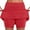 Red, variant on USSUMA Linen Shorts for Women Solid Color Running Pull-on Elastic Quick Dry Skinny Shorts Skirts Lounging Mid Waist Sports Lightweight Shorts Leggings Classic Fit Womens Shorts Army Green L