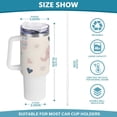 thumbnail image 3 of SKYSONIC 40oz Tumbler with Handle and Straw-Double Wall Vacuum Reusable Stainless Steel Insulated Water Bottle Mothers Day Gifts-Lovely Elephant, 3 of 7