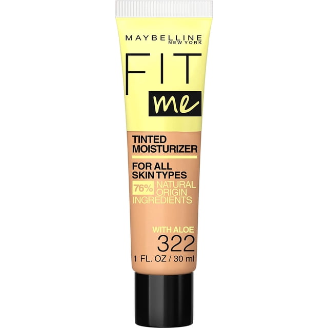 Crema hidratante con color Maybelline Fit Me Natural Coverage 322