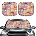 thumbnail image 2 of Daiia Cute Lamas 2PCS Car Windshield Sun Shade, Foldable Sun Shield for Car Front Window, Auto Sun Blocker Visor Protector Universal for Truck SUV Pickup-Small, 2 of 7