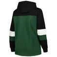 thumbnail image 3 of Women's Green Michigan State Spartans Plus Size Color-Block Pullover Hoodie, 3 of 3