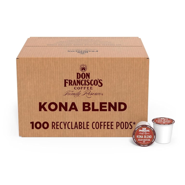 Kona Blend Coffee - 100 K-Cup Compatible Single-Serve Pods - 10% Hawaiian -  Recyclable through Terracycle - Compatible with Keurig Brewers - Walmart.com