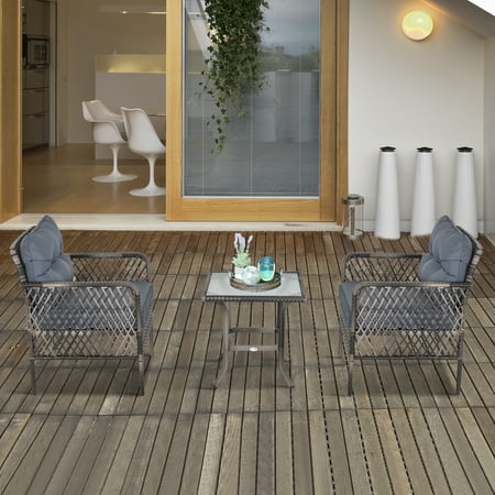 Outsunny 5-Piece Outdoor PE Rattan Wicker Patio All Weather