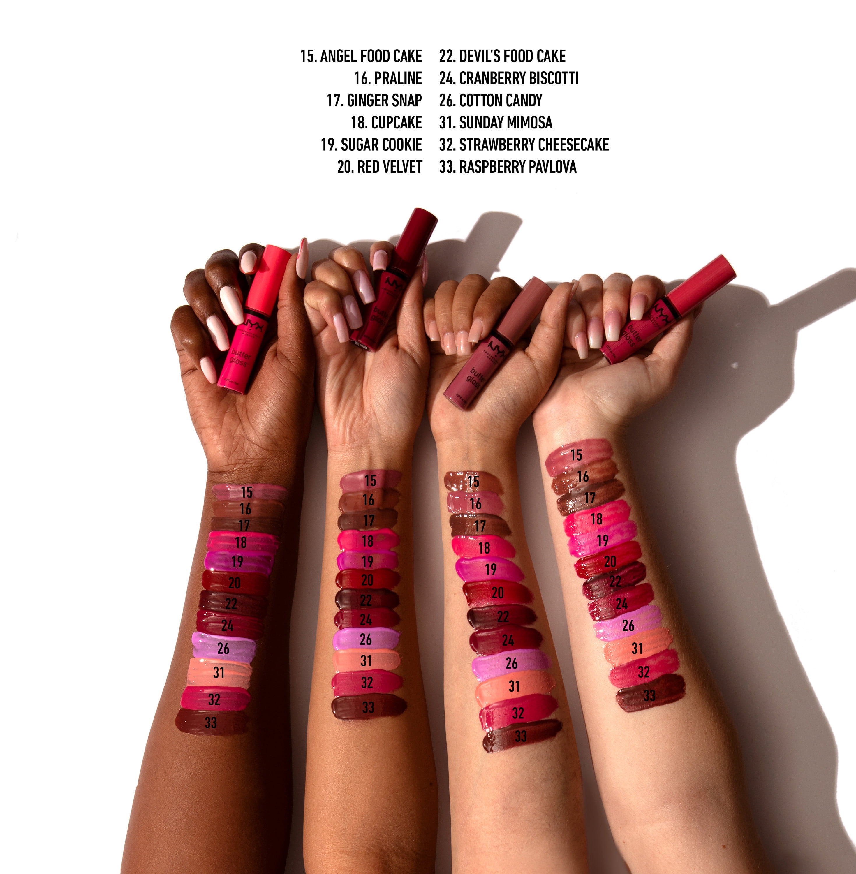 (3 pack) NYX Professional Makeup Butter Gloss, Non-Sticky Lip Glosses, Sugar Glass (Clear), 0.27 oz