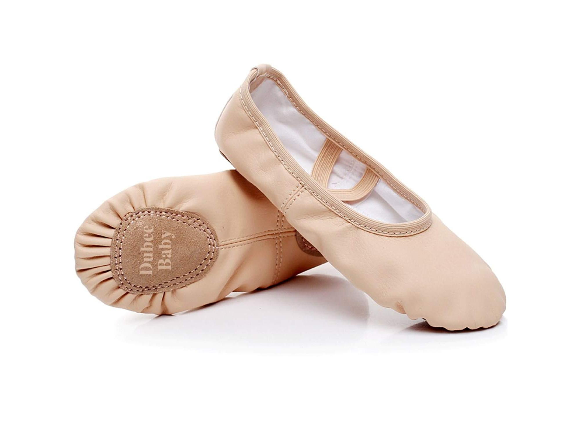 Toddler//Little Kid Girls Leather Ballet Dance Slipper Split-Sole Shoes