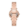 thumbnail image 3 of Fossil Ladies' Carlie Three-Hand Date Rose Gold-Tone Stainless Steel Watch (ES5158), 3 of 3