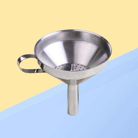 Raindrops  Cooking Oil Filter Funnel Funnels for Kitchen Use Stainless Steel Liquids