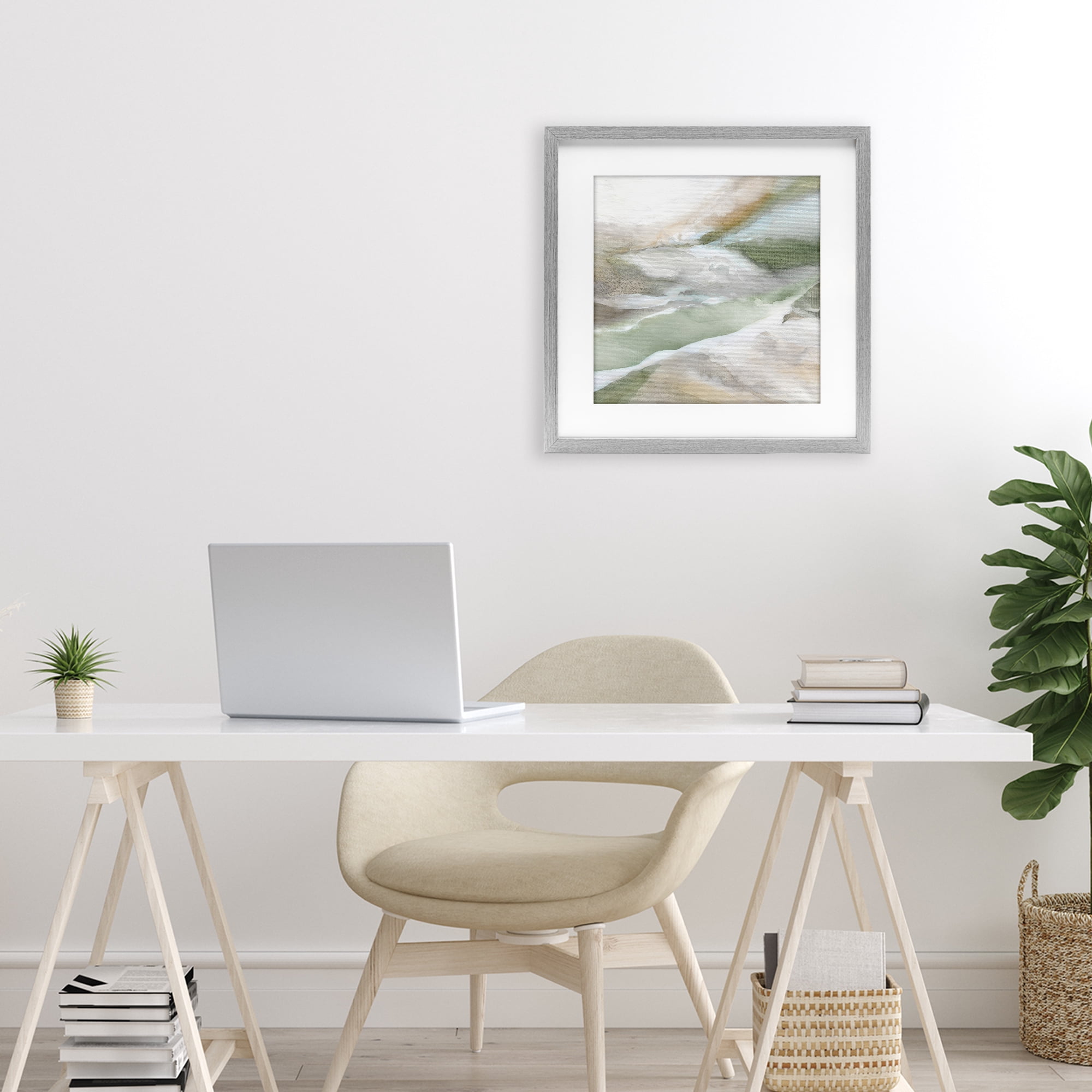 Stupell Industries Serene Misty Landscape Gray Framed Print Under Glass, design by Carol Robinson