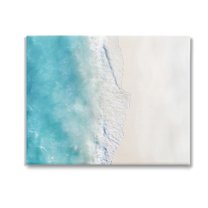 Stupell Industries Vivid Beach Aerial View Landscape Photography Gallery Wrapped Canvas Art Print Wall Art, 20 x 16