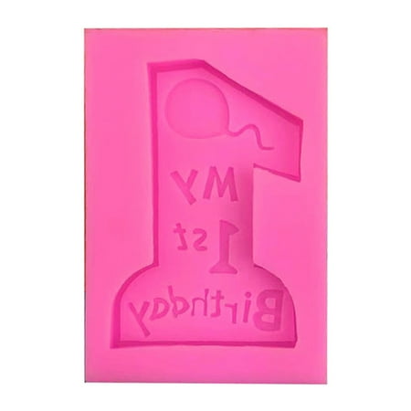 

GHOONEY 3D Silicone Mold Number 1 Fondant Baking Molds Candy Cake Chocolate Decorating