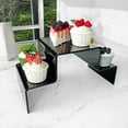 thumbnail image 2 of Plymor Black Acrylic Tiered Display Stairs, 6.25" H x 11.75" W x 6" D, 2 of 2