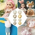 thumbnail image 6 of 200 Pcs 2 Sizes 4-Hole Brass Faux Pearl Buttons Mini Acrylic Imitation Pearl Buttons Big Hole Sewing Craft Buttons Embellishments for Crafts Clothes Coat Jacket and DIY Project, 6 of 8