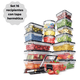thumbnail image 3 of 16pzs Recipientes Contenedores Alimentos Diferentes Tama√±os ELLEGANCE HOUSEWARE JR97253, 3 of 5