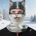 thumbnail image 3 of 3D Cat Ski Mask with Ears Cute Animal Face Cover for Music Festivals, Raves, Halloween, Skiing Outdoor Activities Breathable for Men & Women, 3 of 3