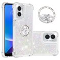 thumbnail image 1 of Funda para Motorola Moto G Play 4G 2024 con Brillo Líquido Flotante, Purpurina, Parachoques y Anillo Giratorio Soporte, 1 of 5