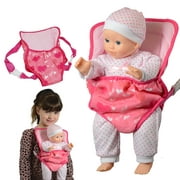 The New York Doll Collection Baby Doll Carrier Backpack Front and Back Fits up to 20 inch Dolls