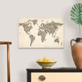 thumbnail image 4 of Great Big Canvas "World map made up of shoes"  by Michael Tompsett Black Gray   Wrapped Canvas Print Wall Artwork, 4 of 7