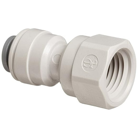 John Guest Acetal Copolymer Tube Fitting, Adaptor, 1/4" Tube OD x 1/4" NPTF Female (Pack of 10)