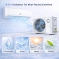 thumbnail image 3 of Memoryfield 12,000 BTU Ductless Mini Split Air Conditioners with Heater, 21 SEER2 AC Heat Pump, 115V WiFi, Quiet, Install Kit, Up to 750 Sq Ft, White, 3 of 9
