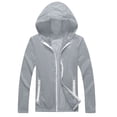 thumbnail image 6 of Cethrio Girls Sun Protection Jackets Size 10-12, Full Zip Long Sleeve Lightweight Summer Kids Rash Guard Outerwear with Hood Gray Size 10, 6 of 6