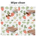 thumbnail image 6 of YFYANG Round Fitted Table Cloth, Waterproof Strawberry Floral Graffiti Pattern Polyester Table Cover, Indoor Outdoor Decorative Tablecloths with Elastic Edge, 6 of 7