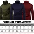 thumbnail image 2 of Men Long Sleeve Pullover High Neck Turtleneck Stretch Slim Basic T Shirt Tee Top, 2 of 5
