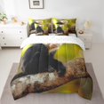 thumbnail image 2 of Monkey 7 Piece Comforter Set Full Bed In A Bag,Wild Animals Bedding Sets Wildlife Tree Branches Sheet Set With Comforter,Botanical Bed Set, 2 of 5