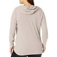 thumbnail image 2 of Calvin Klein Womens Textured Hoodie Sweatshirt, Purple, Plus Size, 1X, 2 of 2