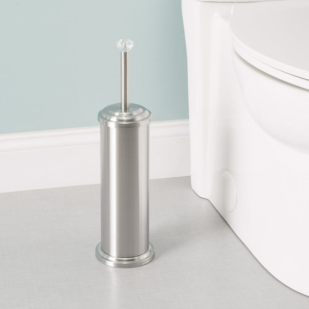 Stainless Steel Toilet Brush Holder with Diamond Top