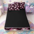 thumbnail image 4 of Manfei Ocean-Themed Axolotl Zipper Twin Comforter Sets with Fitted Sheet and 2 Pillowcases,Watercolor Salamander Print Zipper Bedding Set,Black Reversible,4-Piece, 4 of 7