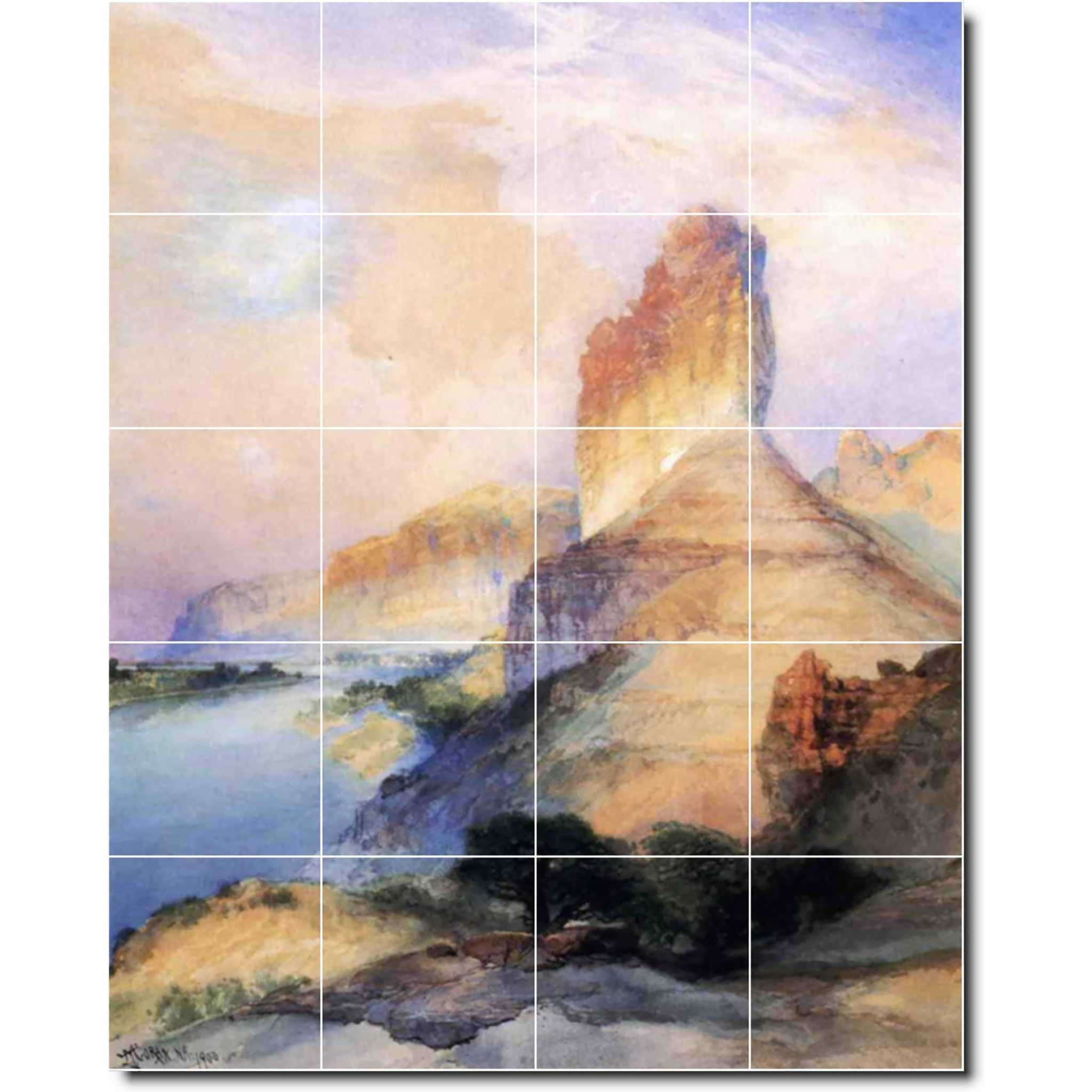Ceramic Tile Mural Thomas Moran Landscapes Painting 532 32 W X 40 H Using 8 X 8 Ceramic Tiles Walmart Com Walmart Com