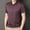 A0390-Wine, variant on POTETI Polo Shirts for Men Collared Casual Short Sleeve Shirts Waffle Striped Regular Fit Tops