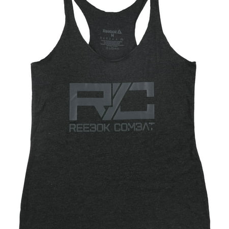 Reebok Womens Combat Racerback Tank Top, Black, Large