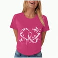 thumbnail image 3 of Towmus Womens Breast Cancer Shirts Pink Ribbon Graphic Tees Cute Short Sleeve Tops Dressy Casual Blouse Breast Cancer Survivor Gifts T-shirts, 3 of 7