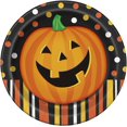 thumbnail image 1 of Smiling Pumpkin Halloween Dinner Plates, 8ct, 1 of 1
