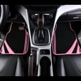 thumbnail image 3 of Alfombrillas de coche CAR PASS, de piel sintética, color rosa, ajuste universal, 3 of 9
