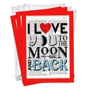 To The Moon Valentines/Galentines Day Greeting Cards | 3 Pack Set (5x7)